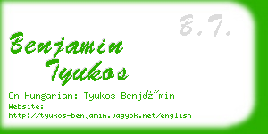 benjamin tyukos business card